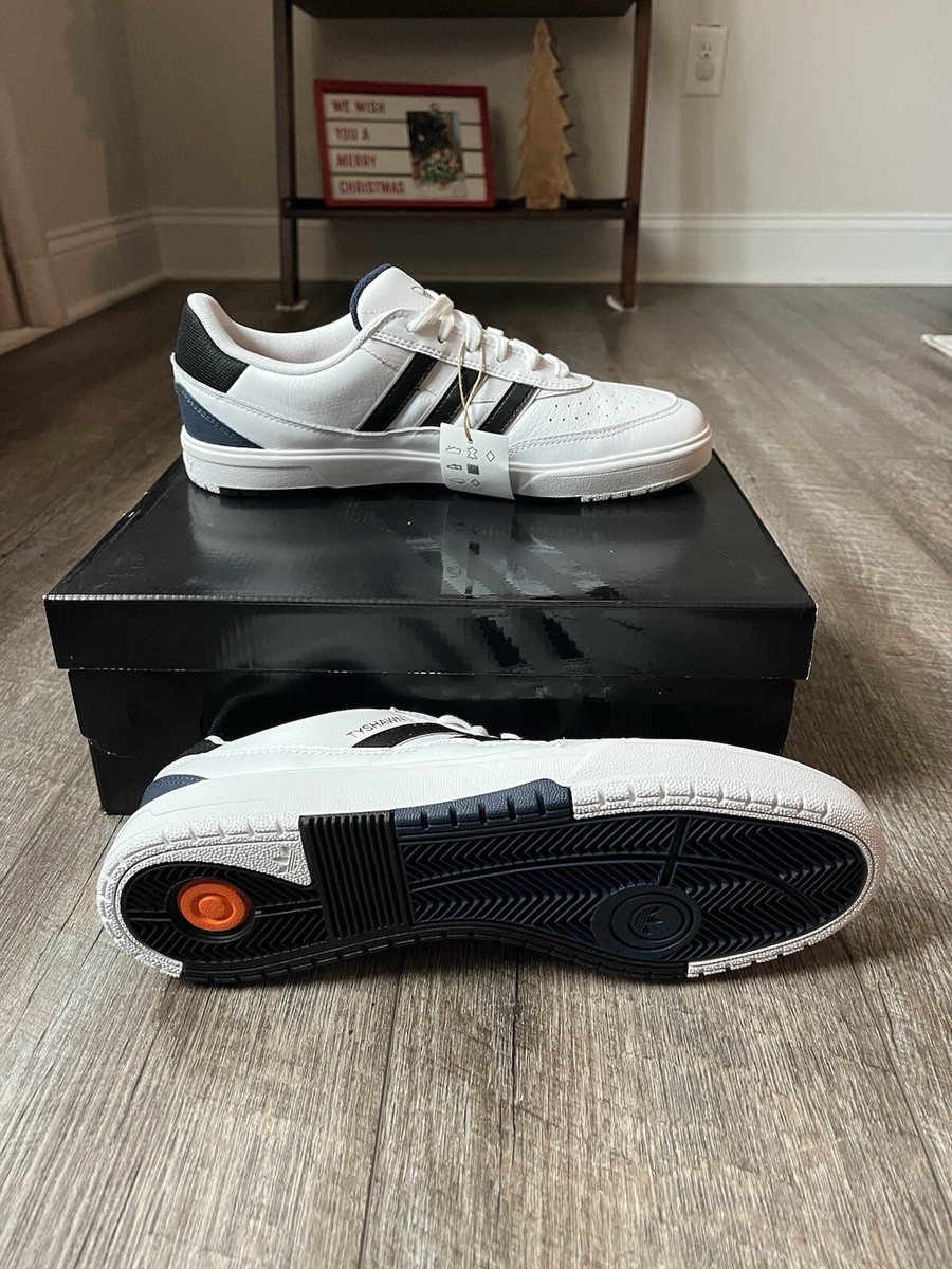 Adidas Tyshawn 2 White & Black Skateboarding Shoes - Size