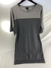 Talbots Womens Knit Dress Size Small in Gray w Half Sleeve & Round Neck line