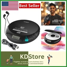 All-in-One Portable CD Player with LCD Display  FM Radio - Effortless Listening