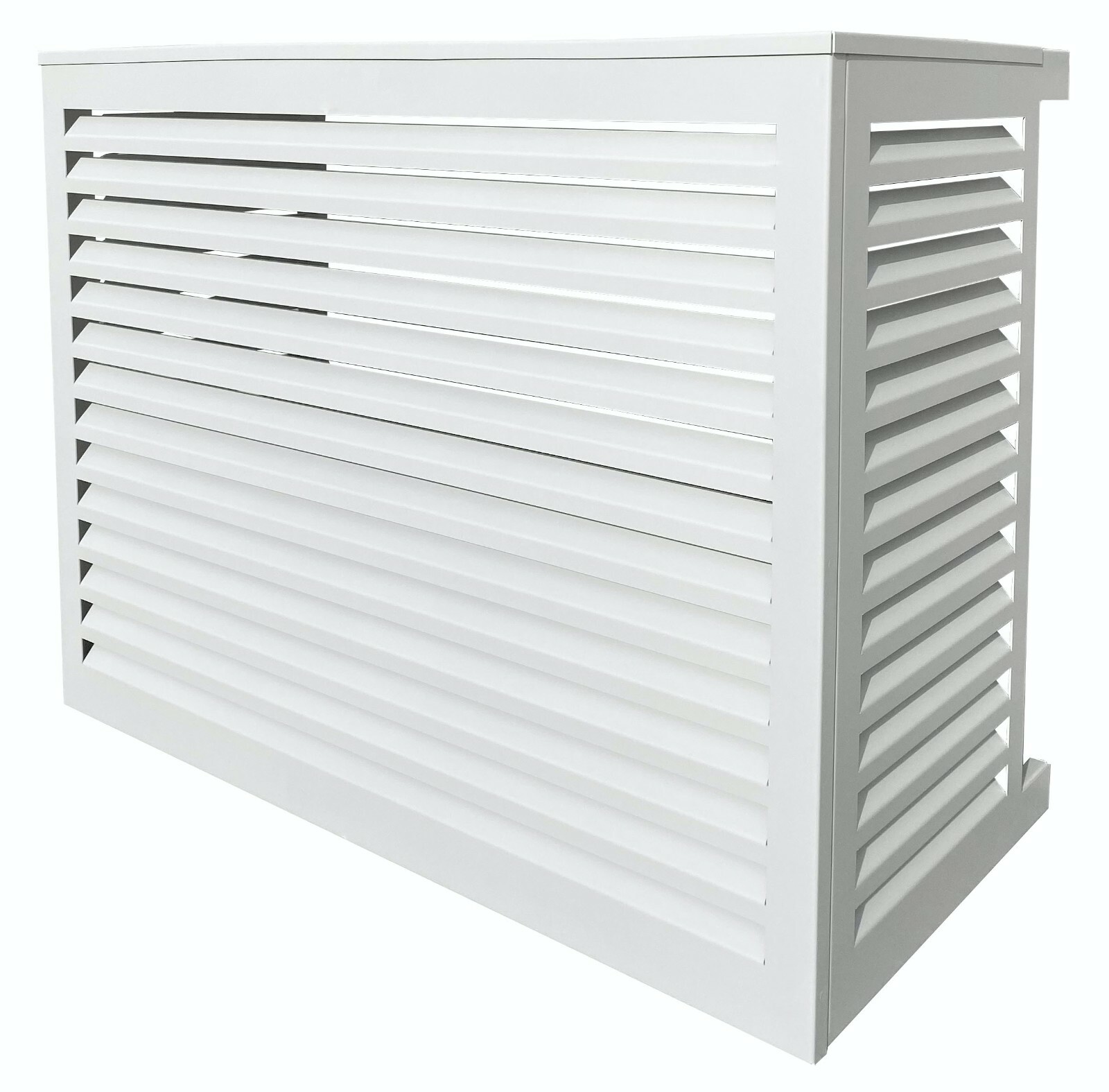 Cache climatiseur taille L H95xL100cm en bois pour unité extérieure d'origine
