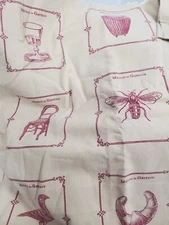 French General Fabric Linen Cotton Blend Maison de Garance 23" X 26" Sew PANEL