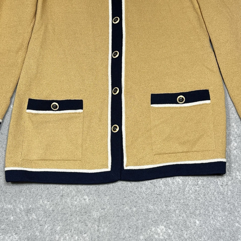 Винтажный ST. JOHN коллекции женщин размер 10 желтый шерсти трикотажа юбка костюм куртка комплект - Изображение 3 из 4