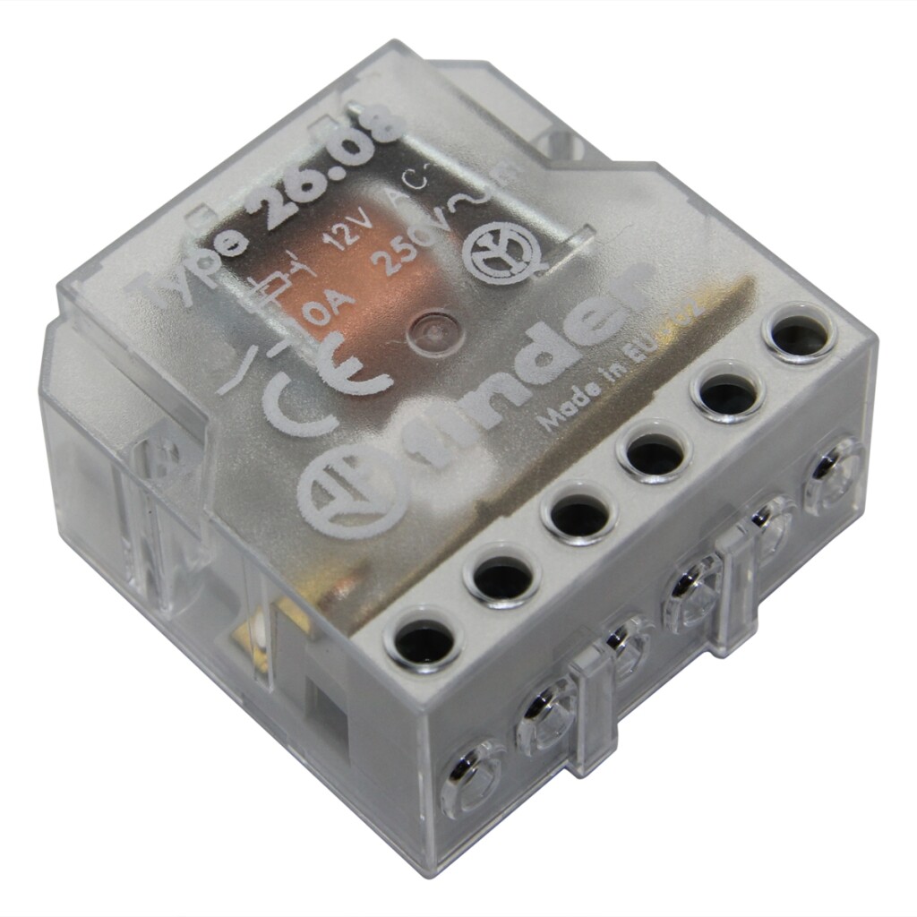 26.03.8.024.0000 Relè: Installazione bistabile NC + NO USpule: 24VAC 10A IP20 FI