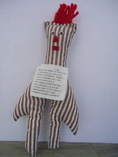 VTG Dammit Doll Hand Made Plush Novelty Humor Gift 90s Granny Grandma Red Hair