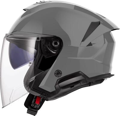 chrome 3 4 motorcycle helmets DOT Open Face 3/4 Motorcycle Helmet w/Bubble Shield Chrome Silver Vintage  Helmet