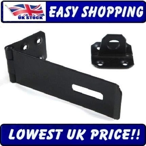 3 PACK 4" HEAVY DUTY HASP AND STAPLE,BLACK HASP AND STAP eBay