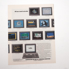 1986 Commodore 64 128 PC Vintage Print Advertisement