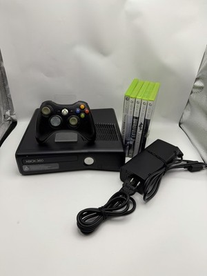 Microsoft Xbox 360 S 250GB Mattschwarz Spielekonsole mit Controller 5x Spiele D