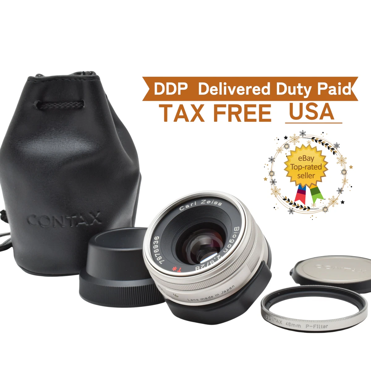 美品 Carl Zeiss Biogon 28mm F2.8 T* G1,G2 New Carl Zeiss BIOGON T * 28mm f2.8 ZM Mount Lens - SILVER - Made