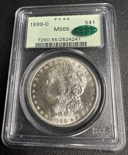 1899 O Morgan Silver Dollar PCGS & CAC MS65 OGH Old Green Holder