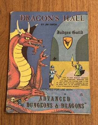 Judge's Guild - Vintage 1981 Module ''Dragon's Hall'' JG 630 (Adv. D&D)