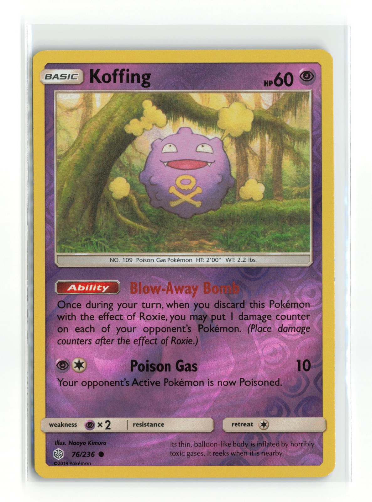 KOFFING 76/236 COSMIC ECLIPSE REVERSE HOLO POKEMON TCG NM-LP