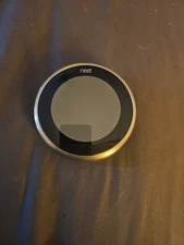Google Nest Nest Learning Thermostat - Black/Stainless- READ