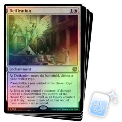 FOIL DEIFICATION X4 March Of The Machine: The Aftermath MAT Magic MTG MINT CARD