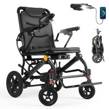 Used 33LB Lightweight Folding Electric Wheelchair Intelligent 330Lb Airline