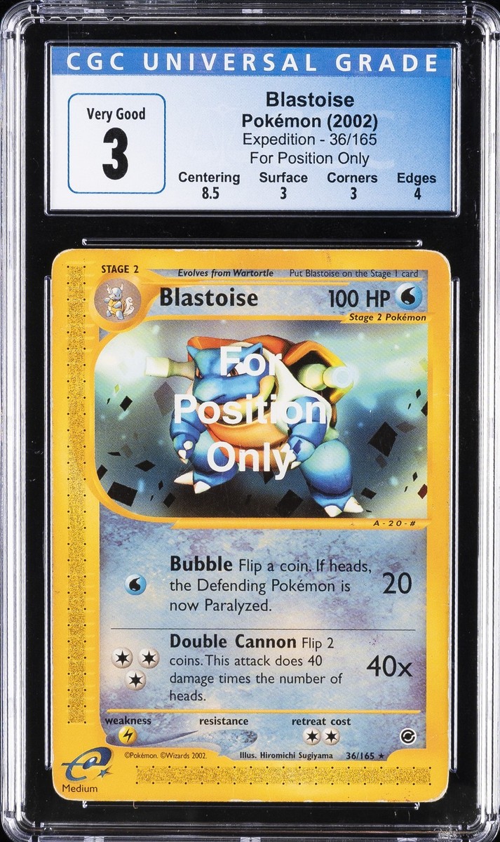 2002 POKEMON EXPEDITION FOR POSITION ONLY #36 BLASTOISE CGC 3 | eBay