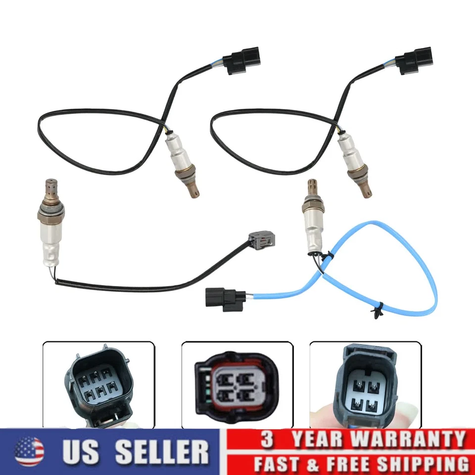 Set of 4 NEW O2 Oxygen Sensor Up+Downsream For Acura RLX TLX 3.5L V6 2015-2020 - Image 4 of 4