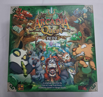 Arcadia Quest Pets Board Game Expansion CMON OPEN BOX Unplayed