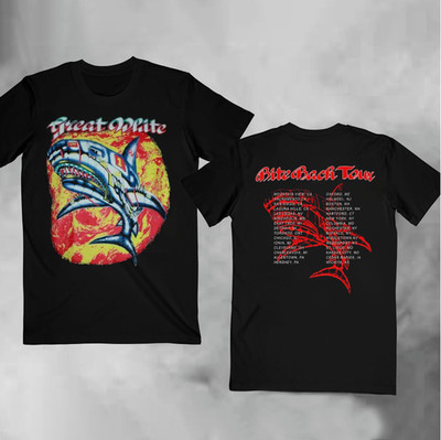 Great White 1987 Bite Back Tour Shirt Double Sided T-shirt