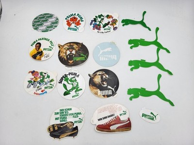 16x Puma Aufkleber Sticker Sammlung Konvolut Sport Werbung Reklame 80er Vintage
