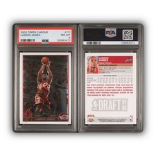 2003-04 Topps Chrome - LeBron James #111 (RC) ROOKIE CARD GOAT PSA 8!. rookie card picture