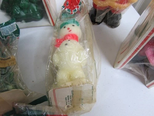 Vintage Gurley Novelty Christmas Candles Snowman Santa Angel Trees Lot of 14 image 6