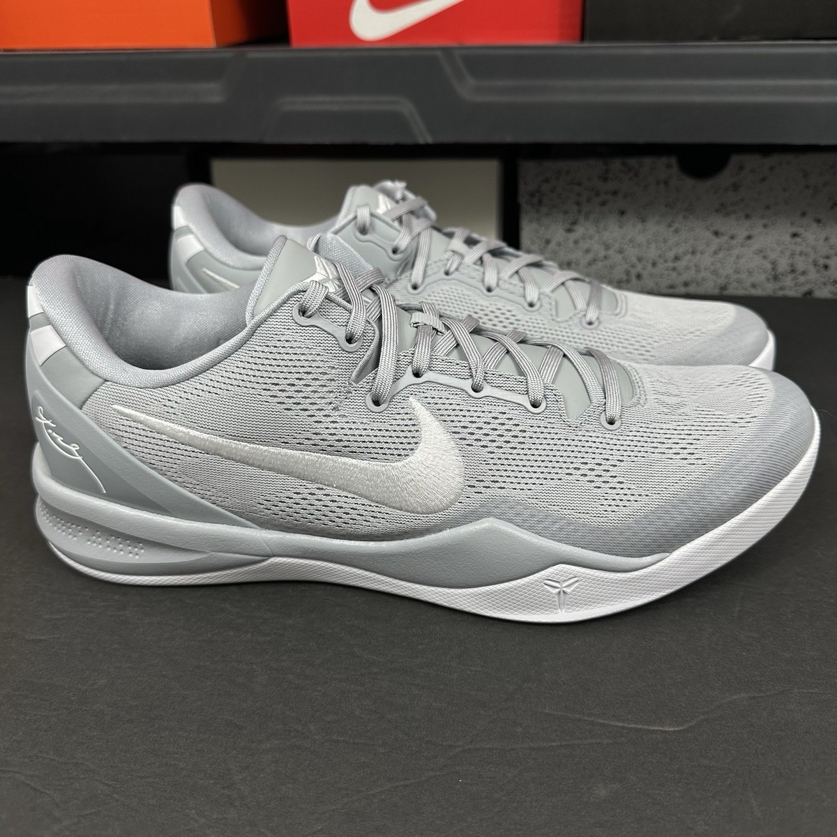 Nike Kobe シューズ バーガンディ/シルバー　27.5 Size 13.5 - Nike Kobe VIlI 8 Protro Wolf Grey White HF9550-002