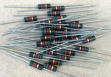 NOS 5.1KΩ Ohm 5% 1W Carbon Comp Resistors (Lot of 30)
