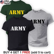 US Army T-Shirt PT Physical Training USA Military Patriotic Gym Strong BUA03