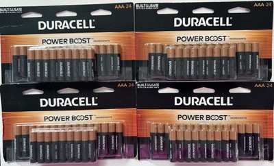 Duracell Power Boost AAA batteries 24 Pack,  Lot Of 4 Packs