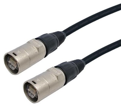 VDC - Cat5e Neutrik Ethercon to Ethercon RJ45 Lead, 15m Black