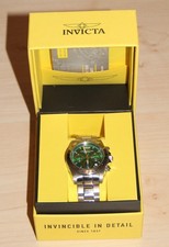Invicta Speedway 14384 grünes Ziffernblatt und Edelstahlarmband