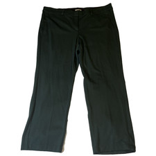Lane Bryant The Allie Green Pants 24 Hemmed Dress Career Work Straight