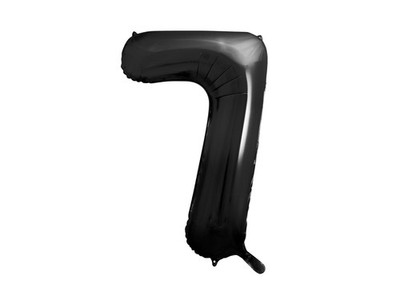 Großer Luftballon schwarz Zahl 7 86 cm / 34''