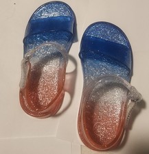   Cat  Jack Kids Jelly Sandals Size 8  Glitter Ombre Blue Pink  New with Tags  