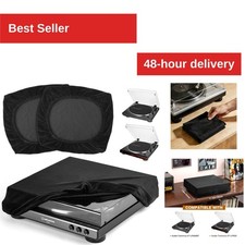 2PCS Turntable Dust Cover Audio-Technica AT-LP60X LP60XBT Black Velvet