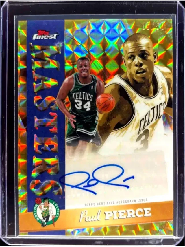 Topps Paul Pierce Basketball Autographed Sports Trading Cards