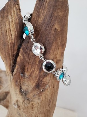 Österreichisches Kristall, Herz, Fußkettchen/Armband, 18cm/7'' plus 5cm/2'' Verlängerung - Neu