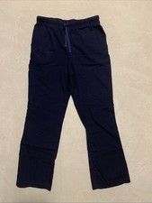 Butter-soft Women  s Scrub Pants Navy Blue Small Pull On Elastic Waist Stretch
