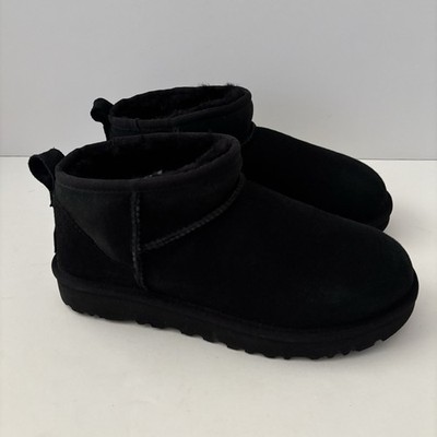 UGG Classic Ultra Mini Boots Black Suede 1116109 Women s Size 7 New Without Box
