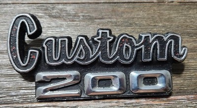 1972-1976 Dodge Truck Custom 200 Fender Nameplate Emblem Badge 3498346