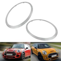 Paar FüR Mini Cooper F55 F56 F57 2013-19 Scheinwerfer Rand Ringe Chrom Links +