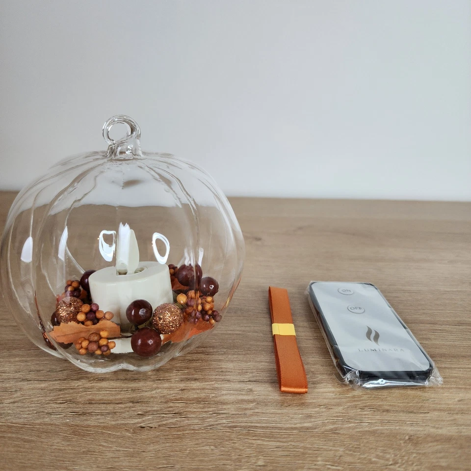 Luminara Berry Fall Pumpkin Ornament Flameless Effect Tealight Candle New In Box - Image 4 of 4