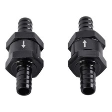 38 Fuel Check Valve One Way Inline Non Return Diesel Gasoline Black 10mm 2pcs