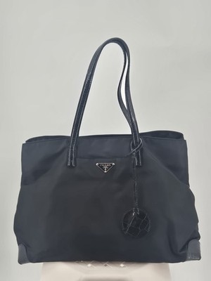 Prada Tasche Nylon Schwarz Tote Bag 3 Fächer