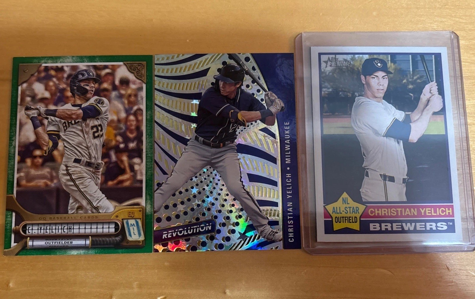 Milwaukee Brewers CHRISTIAN YELICH 3 Card Lot - Mint Condition