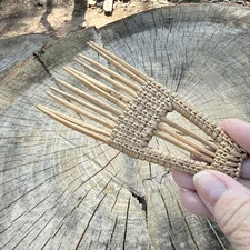 Vintage African Hand Carved Wooden Hair Comb Afro Pick Beautiful|Kenya|Akamba