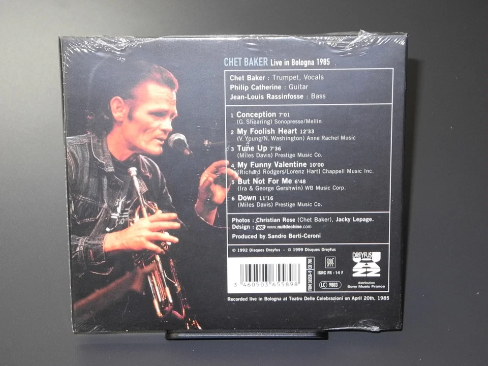 chet baker new sealed digipak cd - live in bologna 1985 - Bild 2 von 2