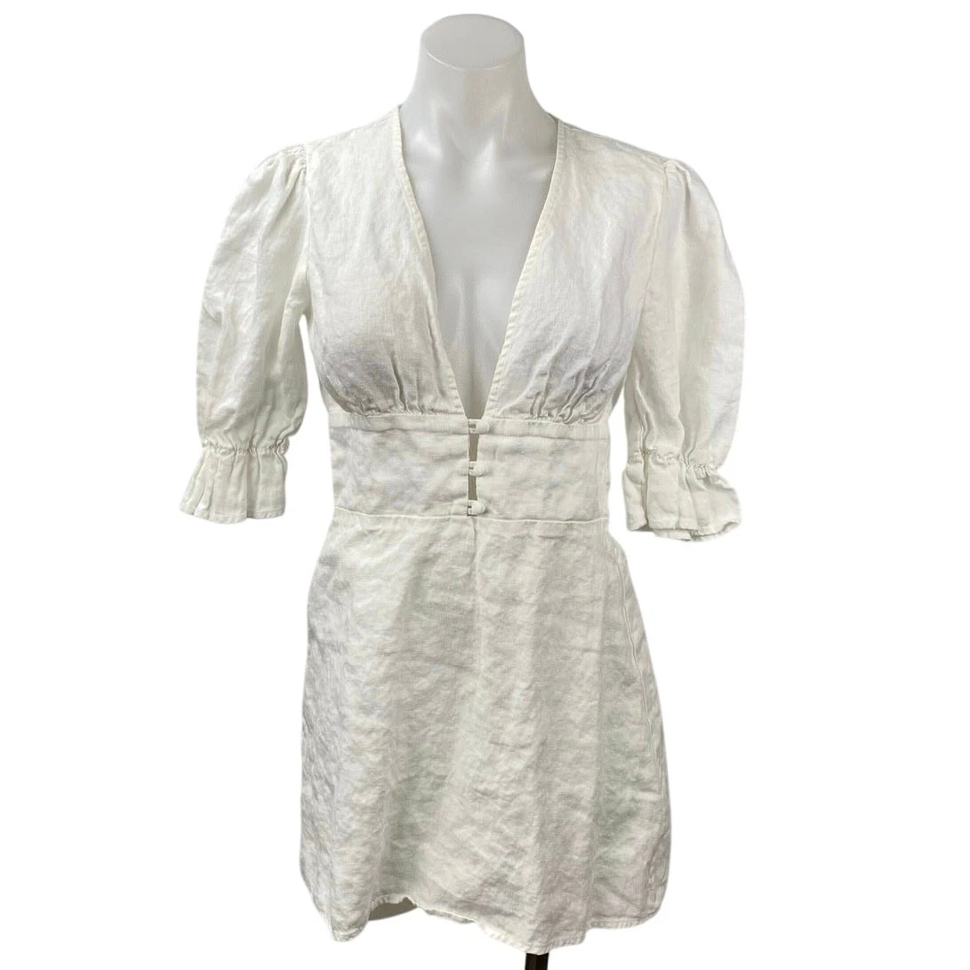 v neck dresses for women The High Life White Cotton Scalloped V-Neck Midi Dress