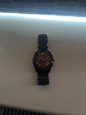 Men’s Emporio Armani Black Rose Gold Ceramic Chronograph Watch AR1410